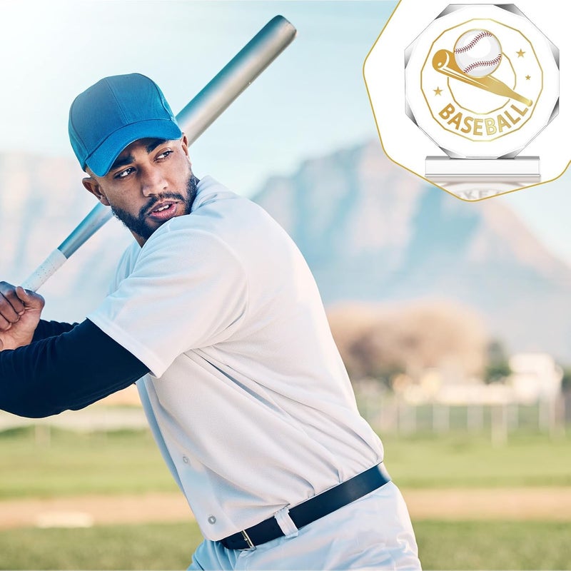 Anglechic 6 Pack Sports Trophy Acrylic Award Medals 4.72 x 4.72 Inch Sports Contest Trophies Bulk Plaques Team Prize Gift Trophies for Competition - Image 5